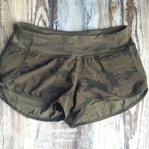 Lululemon speed up Camo Print Athletic Shorts